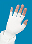 Glove Liners Half Finger White  